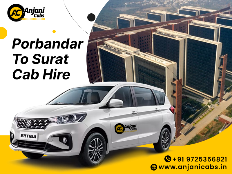 porbandar to surat cab 