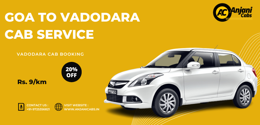 Goa To Vadodara Cab Service