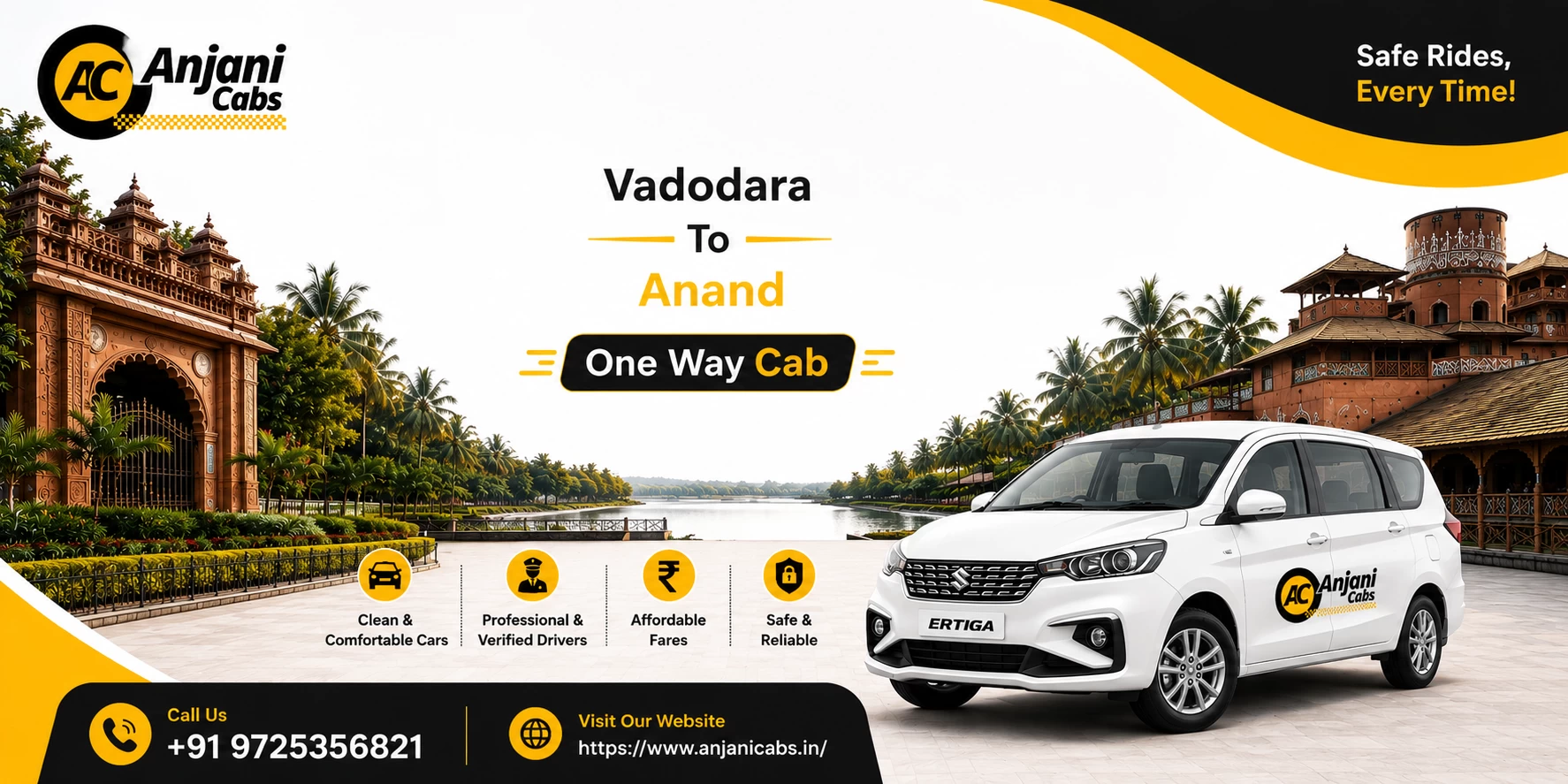 Vadodara To Anand One Way Cab