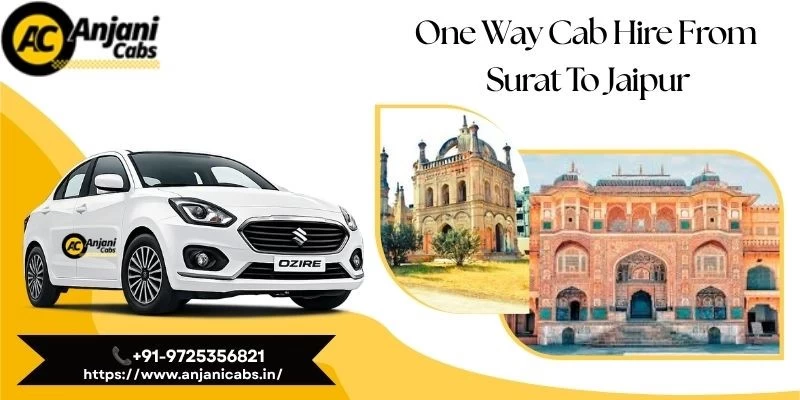 One Way Cab  Hire From Surat To Jaipur