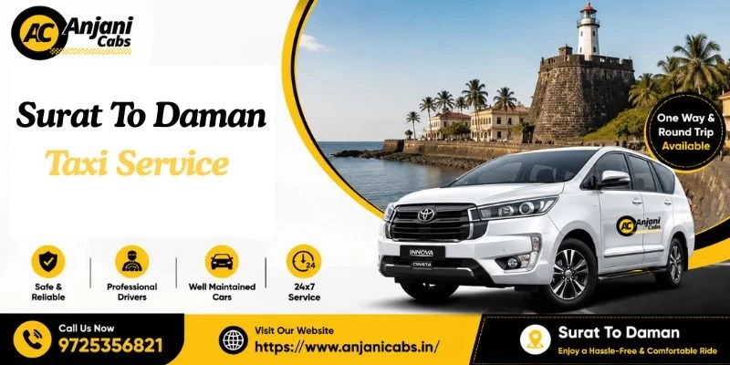 Surat To Daman  Taxi Service