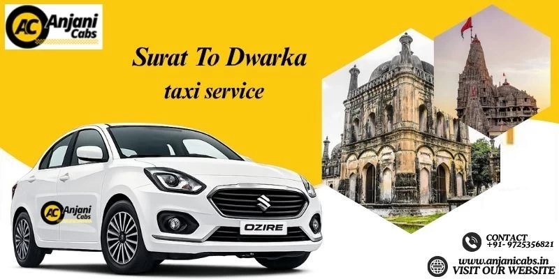 One Way Cab Hire From Surat To Dwarka