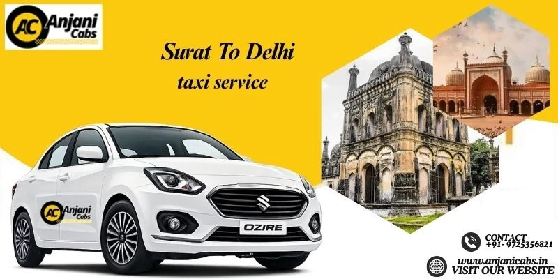 One Way Cab Hire From Surat To Delhi